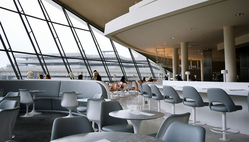 A VIP lounge in an airport book for a private jet client by Dela World Charter.