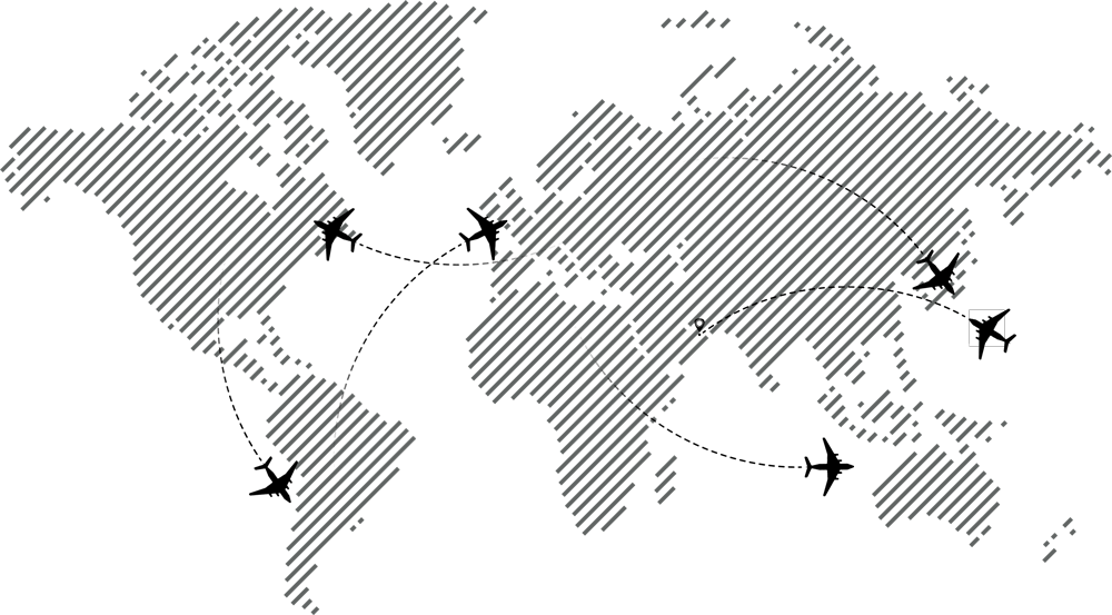 Air Cargo flights operated by Dela World Charter across the globe.