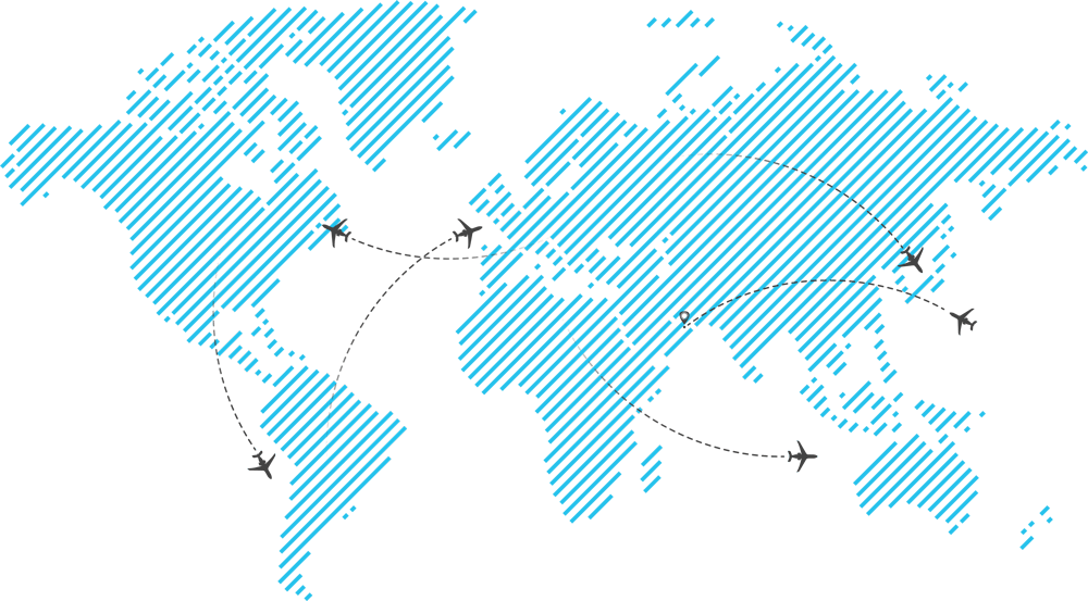 Group charter and private jet flights operated by Dela World Charter across the globe.