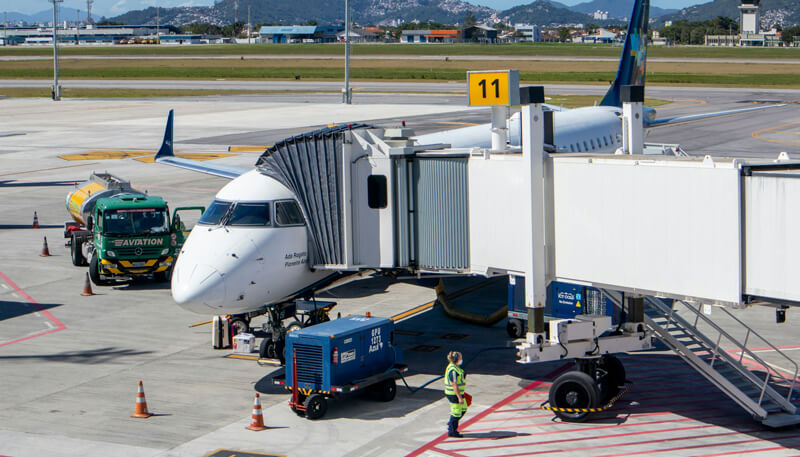 Ground handling services on an ACMI leased aircraft for Dela World Charter.